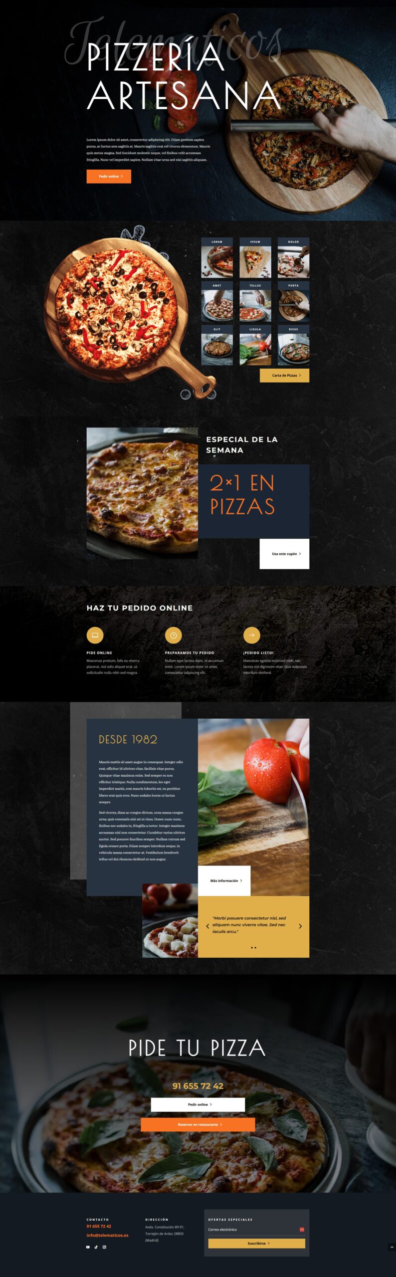 Plantilla Pizzería